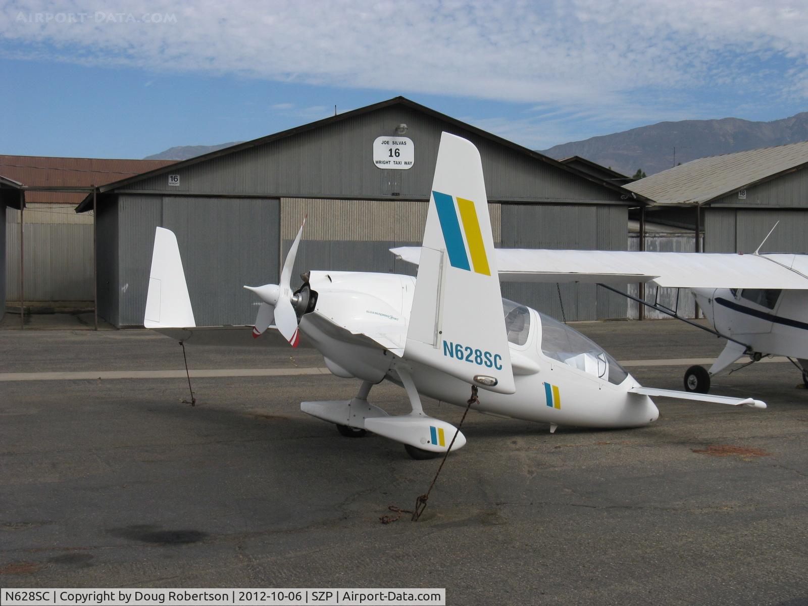 N628SC, Gyroflug SC-01B-160 Speed Canard C/N S-29, Gyroflug SC 01 B SPEED CANARD, Lycoming O-320-D1A 160 Hp pusher, retractable nose gear, winglets. This is a production aircraft von Deutschland registered Experimental class in America. Two-place tandem seating.