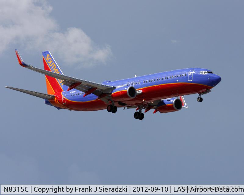 N8315C, 2012 Boeing 737-8H4 C/N 38811, Taken at Las Vegas, NV
