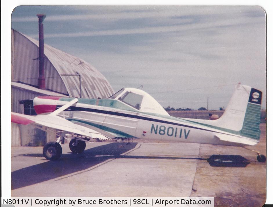 N8011V, 1967 Cessna A188 C/N 188-0261, Was part of the ground crew, worked on and taxi-ed. This was one of my most favorite planes. This was shot somewhere in the Mid 70's in Willows, California. At Willows Flying Service