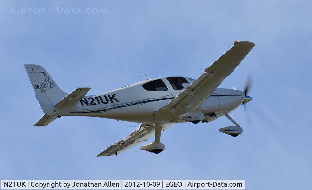 N21UK, 2007 Cirrus SR22 GTS C/N 2311, Departing from Oban Airport, Scotland.