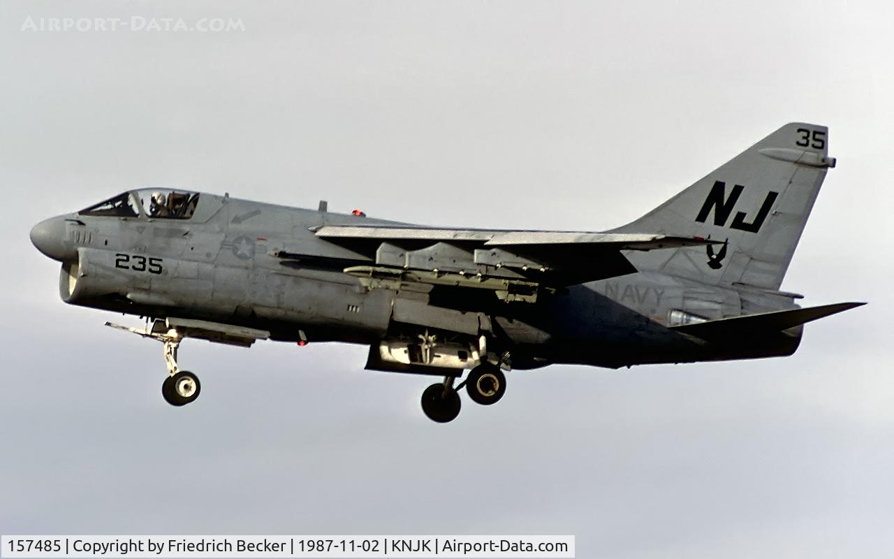 157485, LTV A-7E Corsair II C/N E-141, on final at NAF El Centro