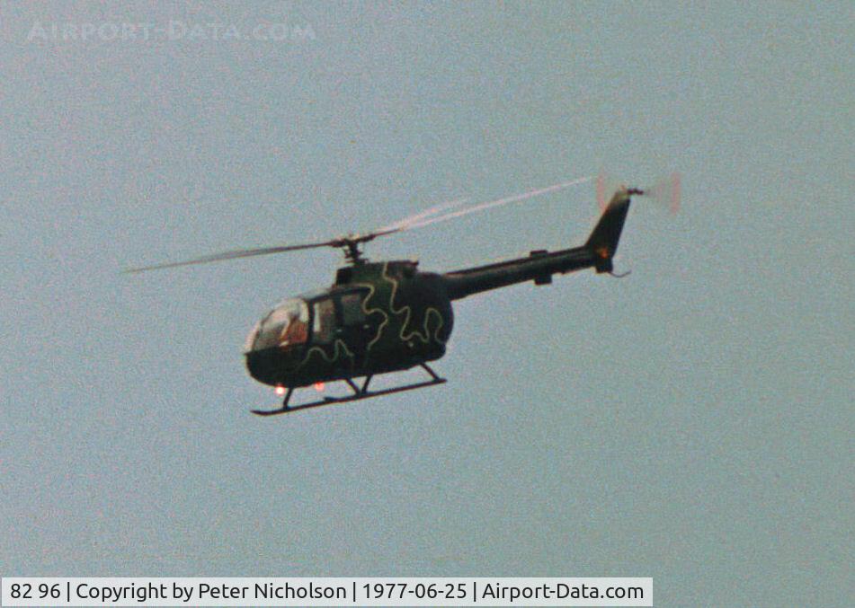 82 96, MBB Bo.105M C/N 571, MBB Bo.105M of the German Army in action at the 1977 Intnl Air Tattoo at RAF Greenham Common.