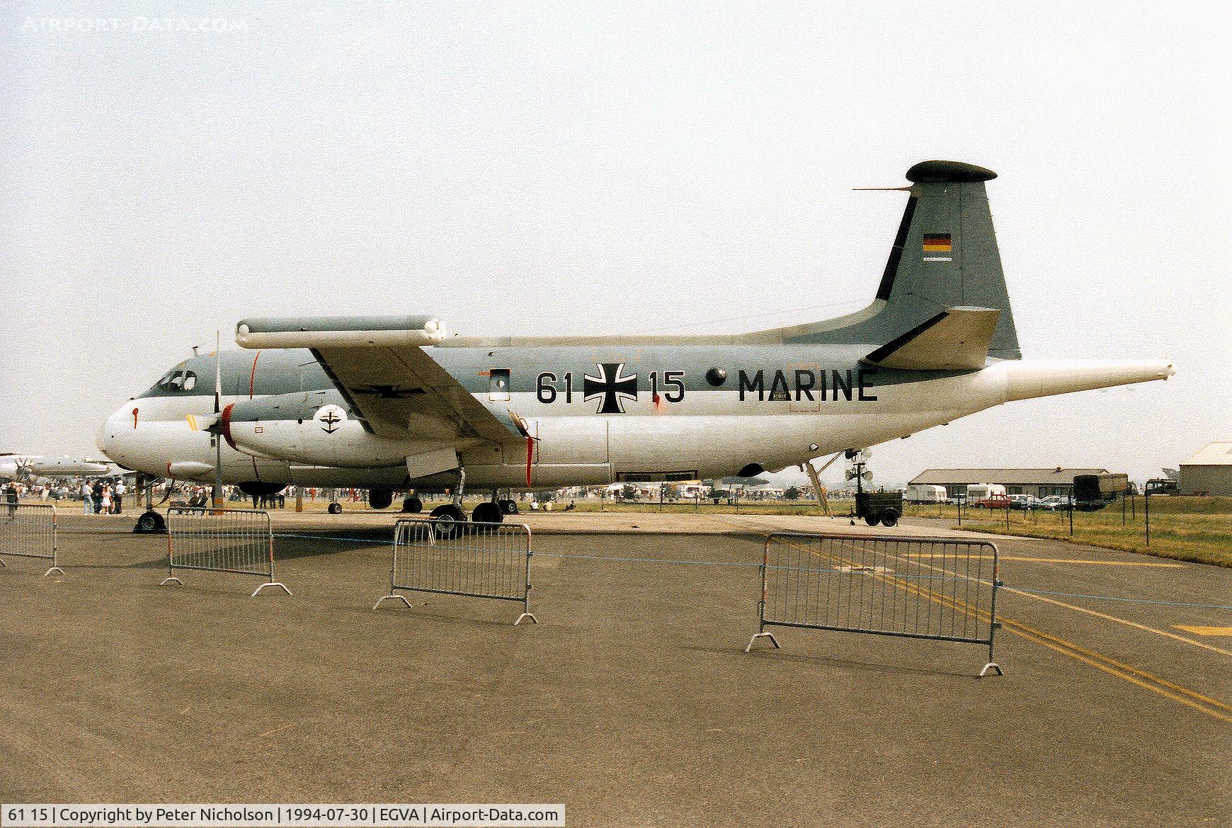 61 15, Breguet 1150 Atlantic C/N 30, MFG-3 Atlantic, callsign German Navy 4712, on display at the 1994 Intnl Air Tattoo at RAF Fairford.