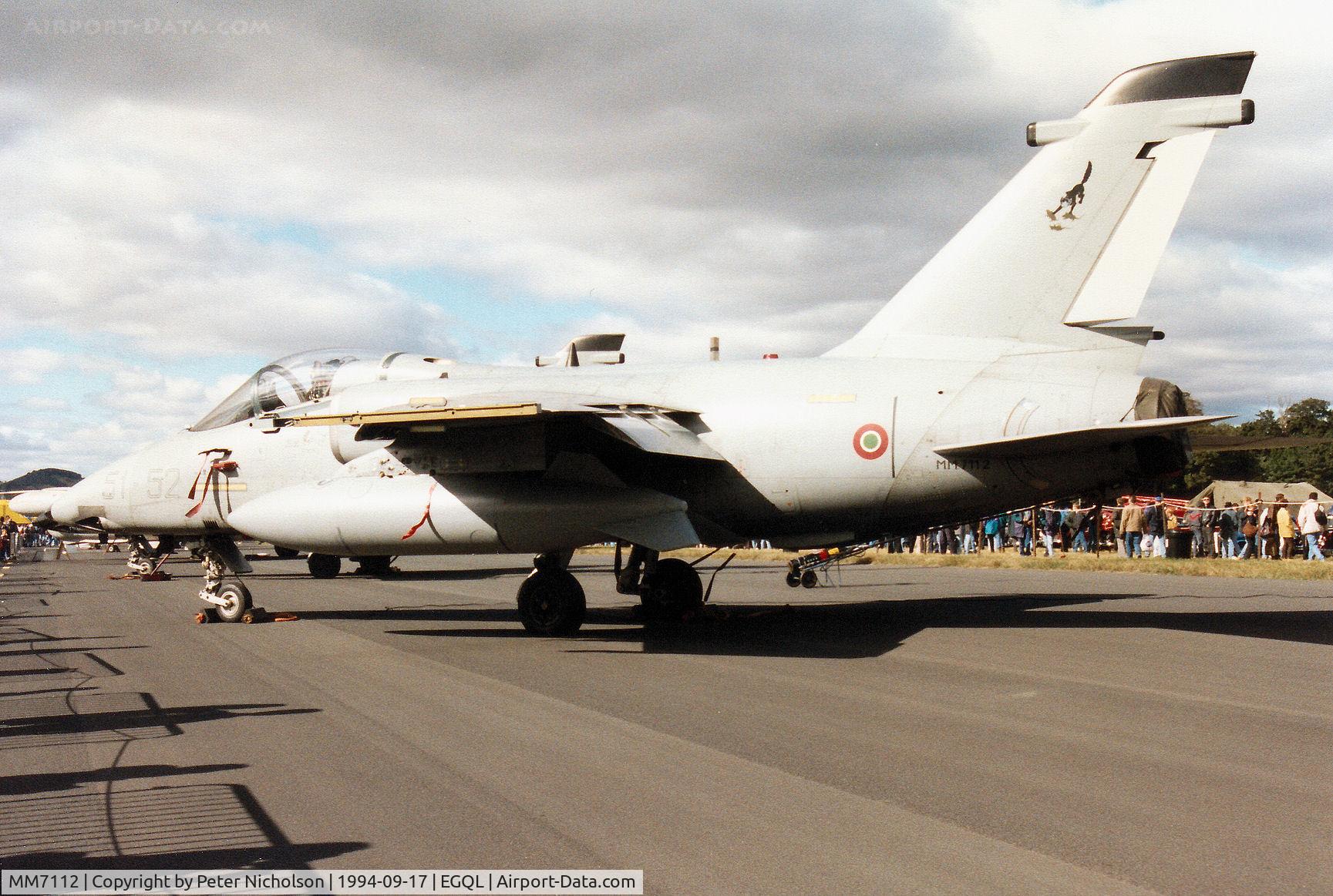 MM7112, 1990 AMX International AMX C/N IX024, Italian Air Force AMX of 51 Stormo on display at the 1994 RAF Leuchars Airshow.