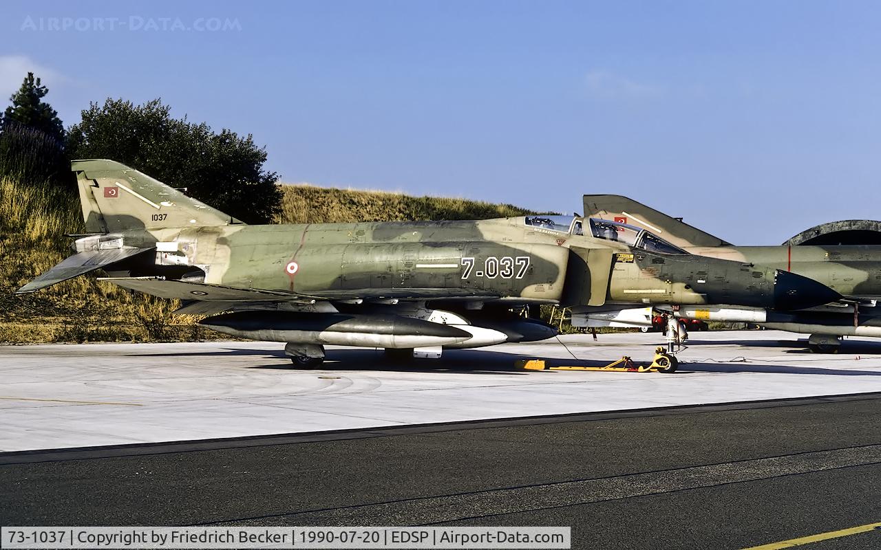 73-1037, 1973 McDonnell Douglas F-4E Phantom II C/N 4637, transient at Fliegerhorst Pferdsfeld
