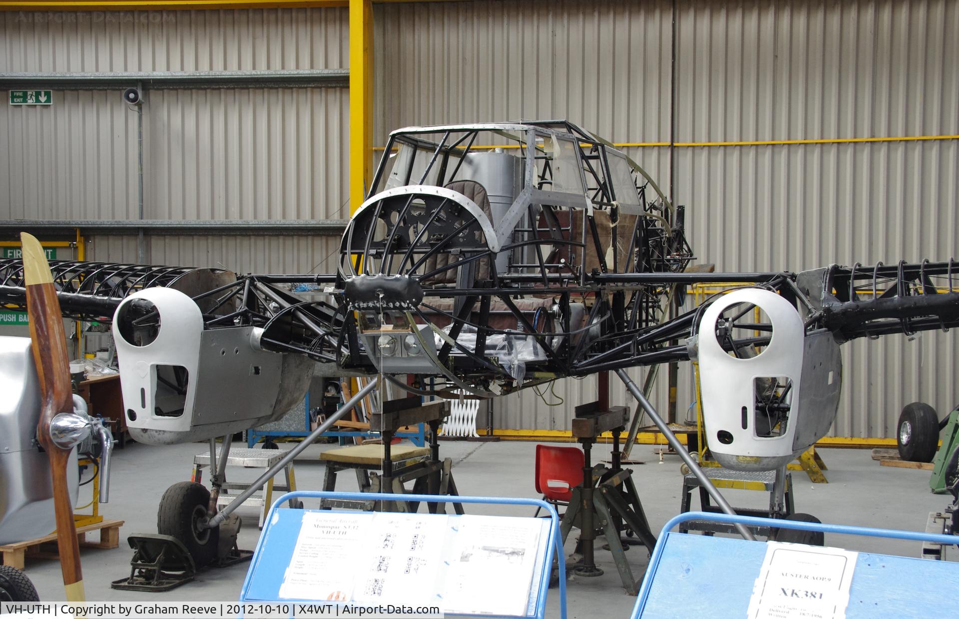 VH-UTH, 1935 General Aircraft Monospar ST-12 C/N ST12/36, Preserved at the Newark Air Museum.