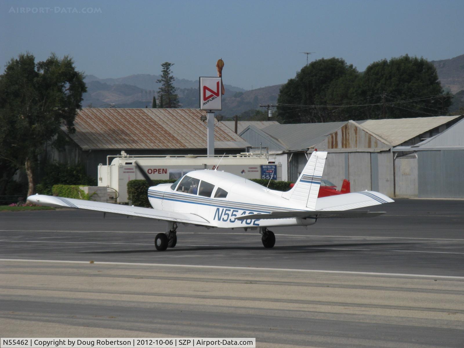 N55462, 1973 Piper PA-28-235 Pathfinder C/N 28-7310141, 1973 Piper PA-28-235. Lycoming O-540-B4B5 235 Hp, landing roll Rwy 22