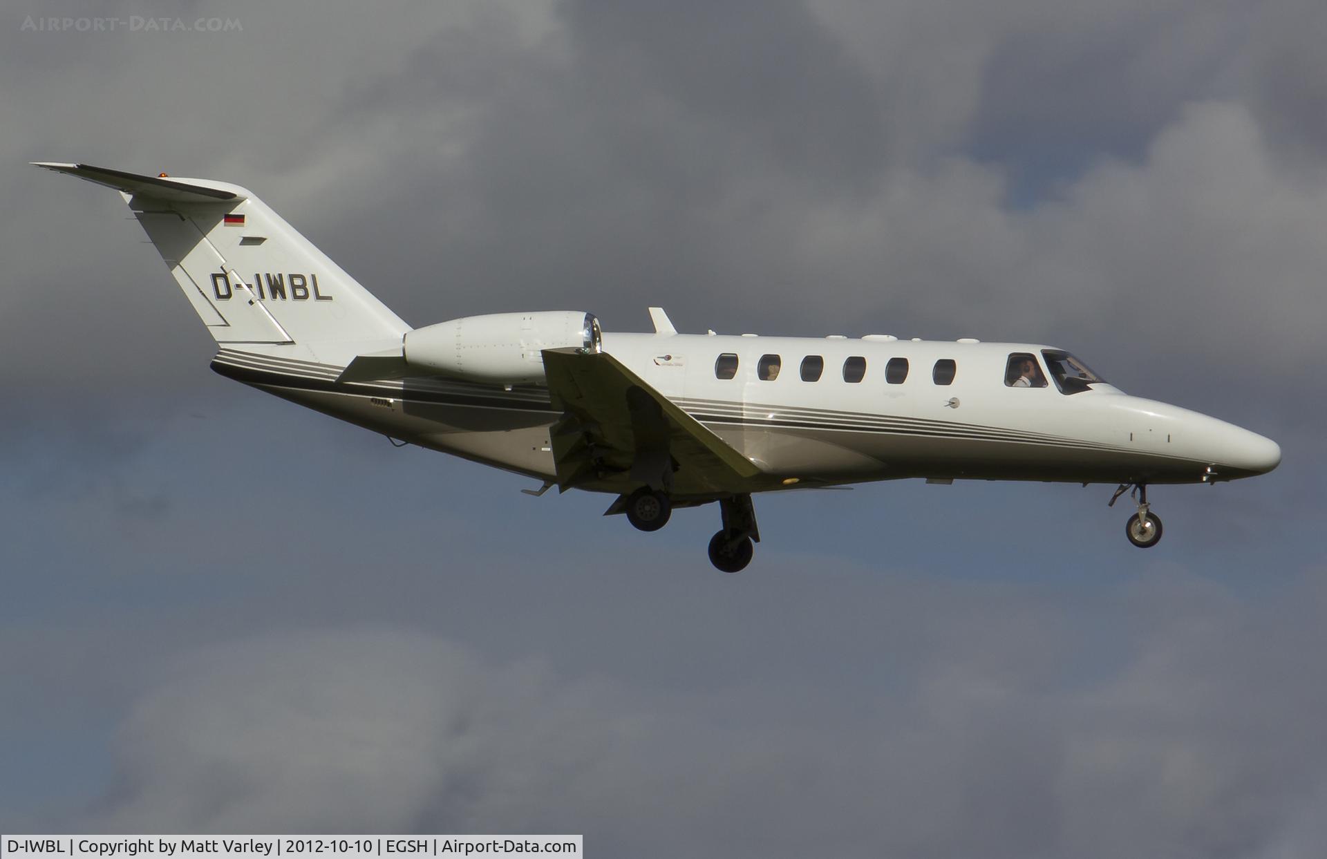 D-IWBL, Cessna 525A CitationJet CJ2+ C/N 525A-0355, Arriving at EGSH.