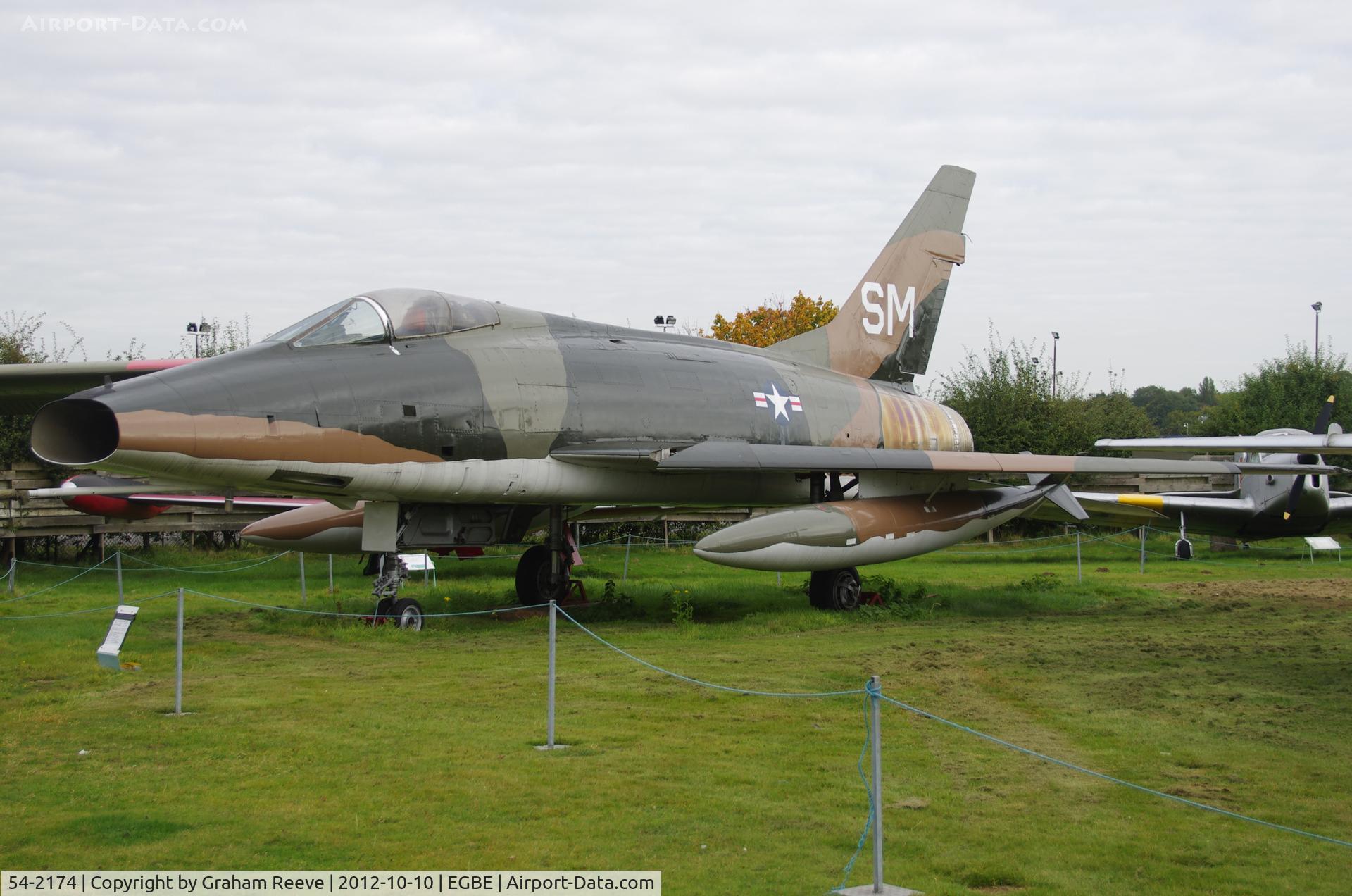 54-2174, North American F-100D  Super Sabre C/N 223-54, Preserved at the Midland Air Museum.
