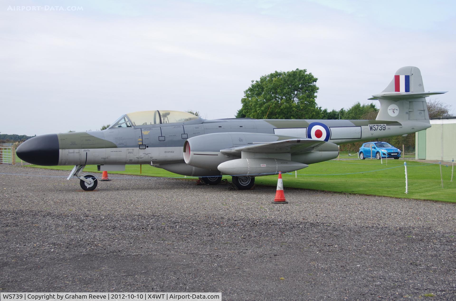 WS739, Gloster Meteor NF(T).14 C/N Not found WS739, Preserved at the Newark Air Museum.