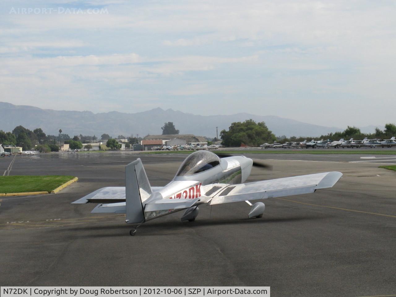 N72DK, Vans RV-8 C/N 82427, 2010 Koon VAN's RV-8, taxi warmup