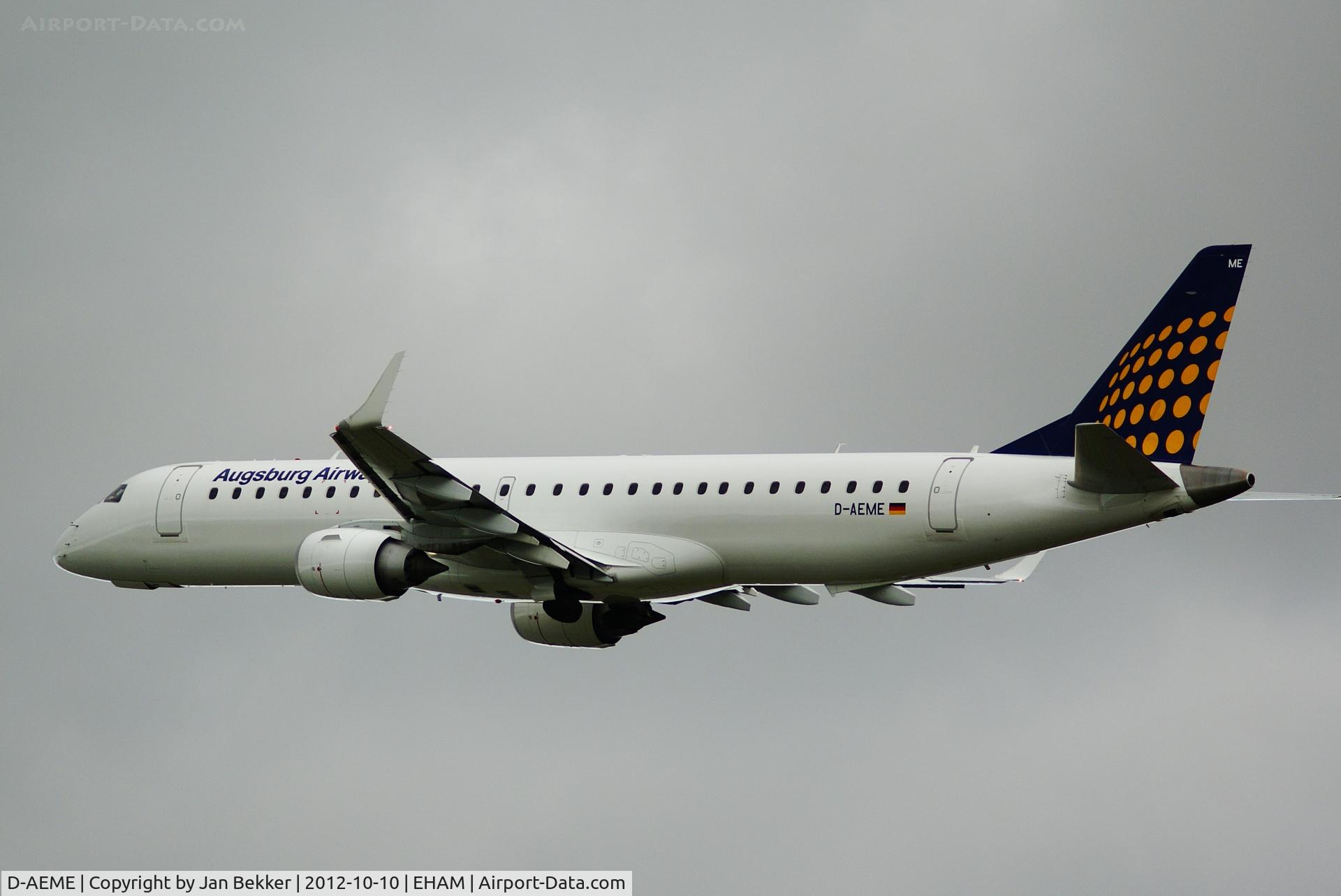 D-AEME, 2009 Embraer 195LR (ERJ-190-200LR) C/N 19000308, Just after take off