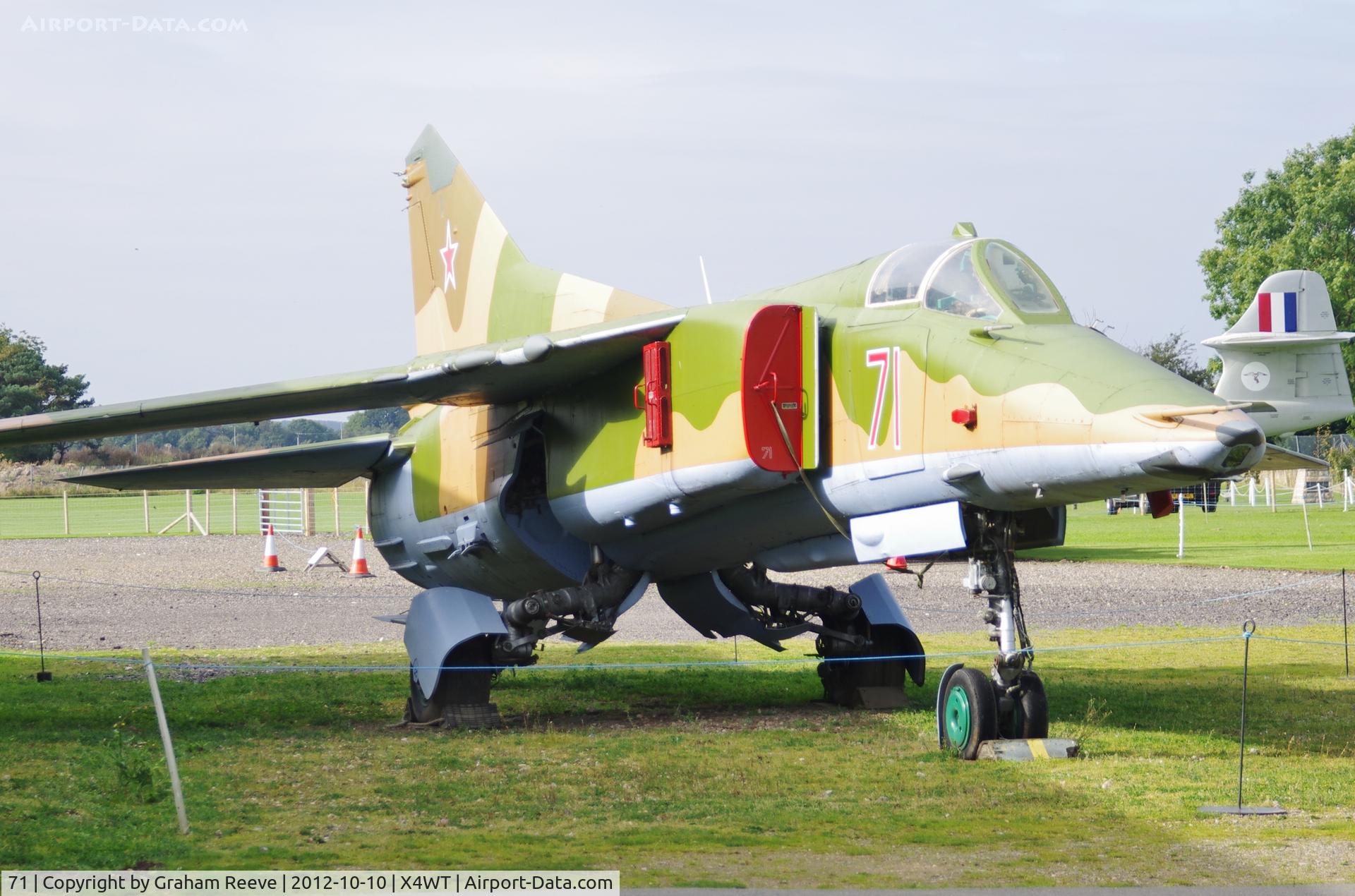 71, Mikoyan-Gurevich MiG-27K C/N 61912507006, Preserved at the Newark Air Museum.
