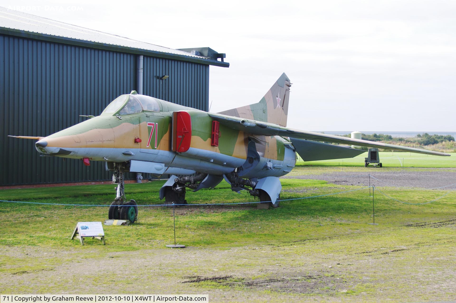 71, Mikoyan-Gurevich MiG-27K C/N 61912507006, Preserved at the Newark Air Museum.