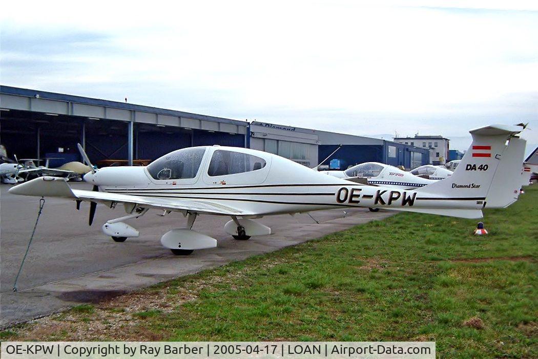 OE-KPW, 2000 Diamond DA-40-180 Diamond Star C/N 40.007, Diamond DA.40 Star [40.007]   Weiner-Neustadt Ost~OE 17/04/2005