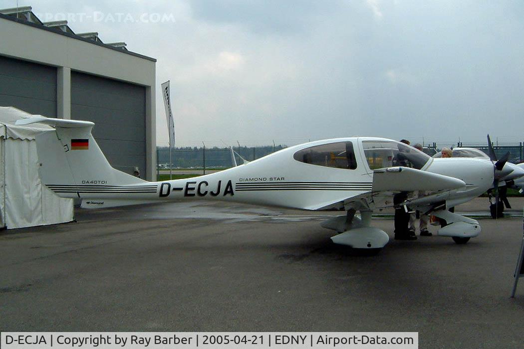 D-ECJA, 2004 Diamond DA-40D Diamond Star C/N D4.123, Diamond DA.40D Star TDI [D4.123] Friedrichschafen~D 21/04/2005
