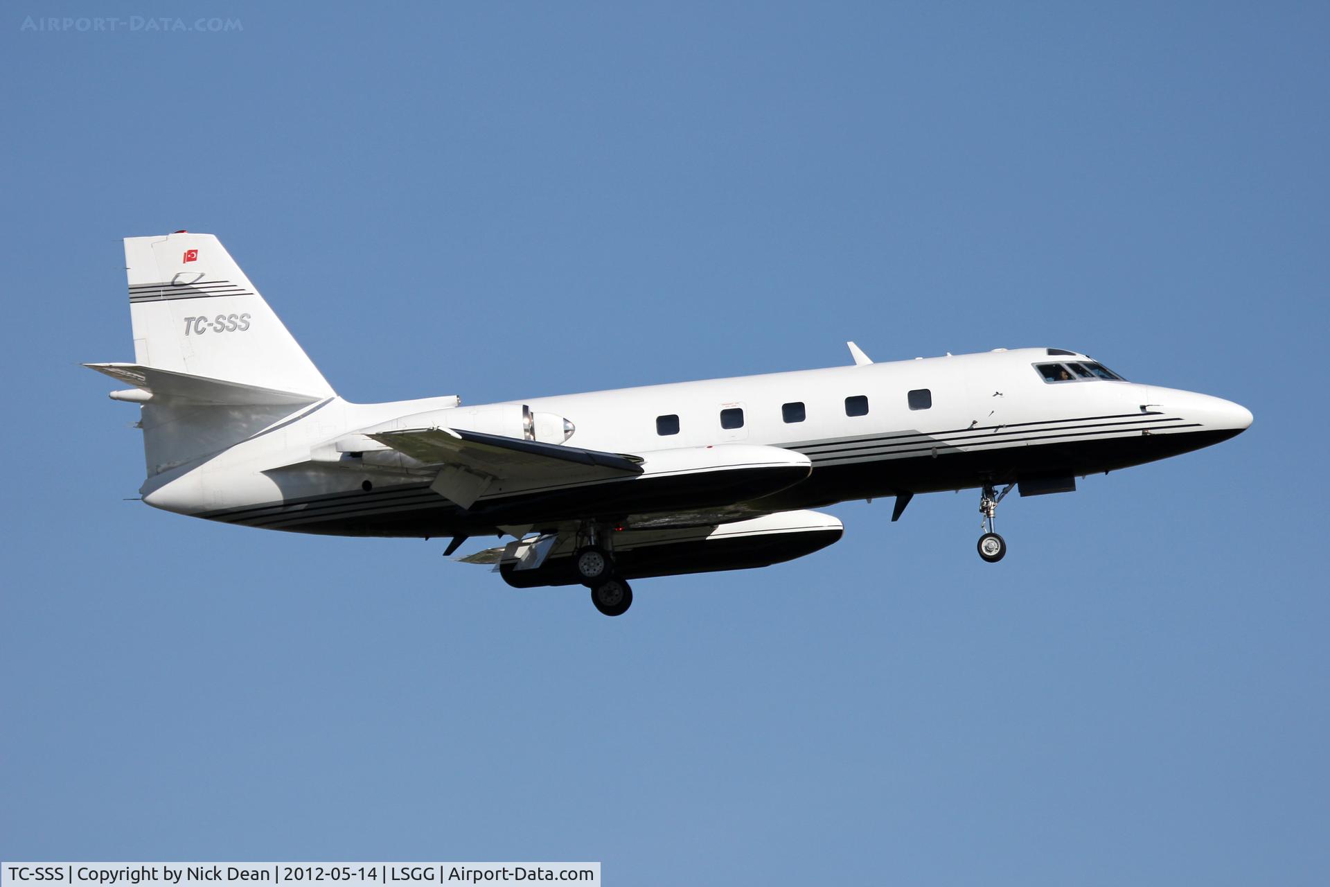 TC-SSS, 1978 Lockheed L-1329-25 Jetstar II C/N 5226, LSGG/GVA Absolute highlight of EBACE 2012 this gorgeous Turkish Jetstar arriving on day two.