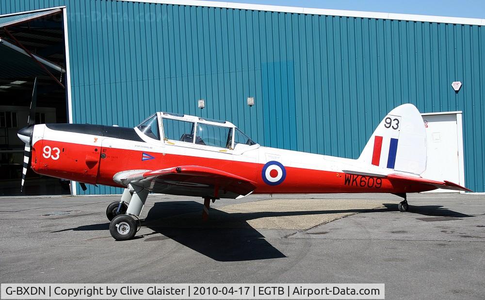 G-BXDN, 1952 De Havilland DHC-1 Chipmunk T.10 C/N C1/0618, Ex: WK609 > G-BXDN - Originally and owned in private hands since March 1997. In the colours of the Royal Air Force as WK609.