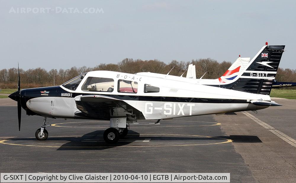 G-SIXT, 1988 Piper PA-28-161 Cherokee Warrior II C/N 2816056, Ex: N9141H > G-BSSX > G-SIXT - Originally owned to, Airpart Supply Ltd in September 1990 as G-BSSX currently with, Airways Aero Associations since February 2008 as G-SIXT. With Booker Aircraft Leasing Ltd since January 2012.