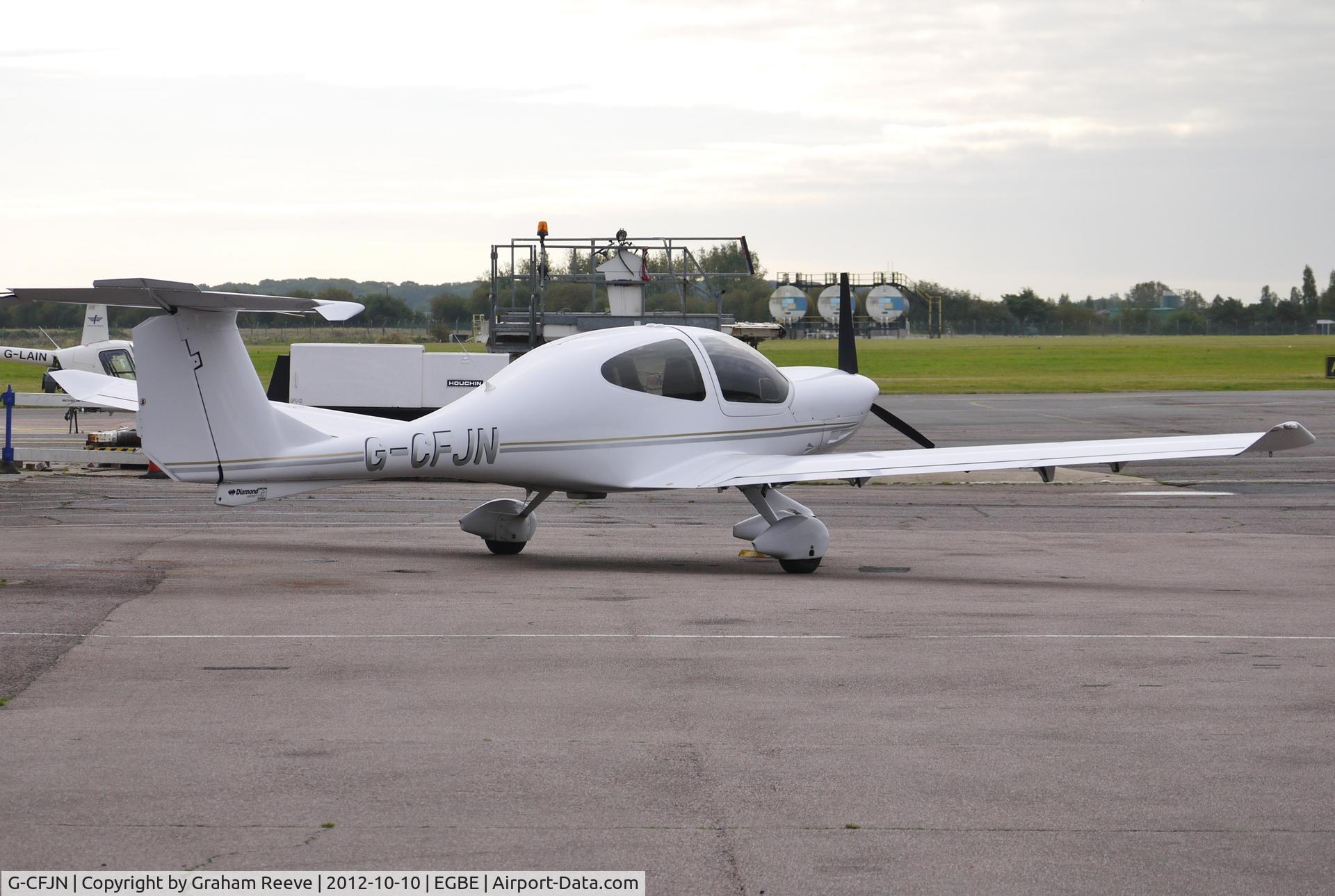G-CFJN, 2007 Diamond DA-40D Diamond Star C/N D4.295, Parked at Coventry.