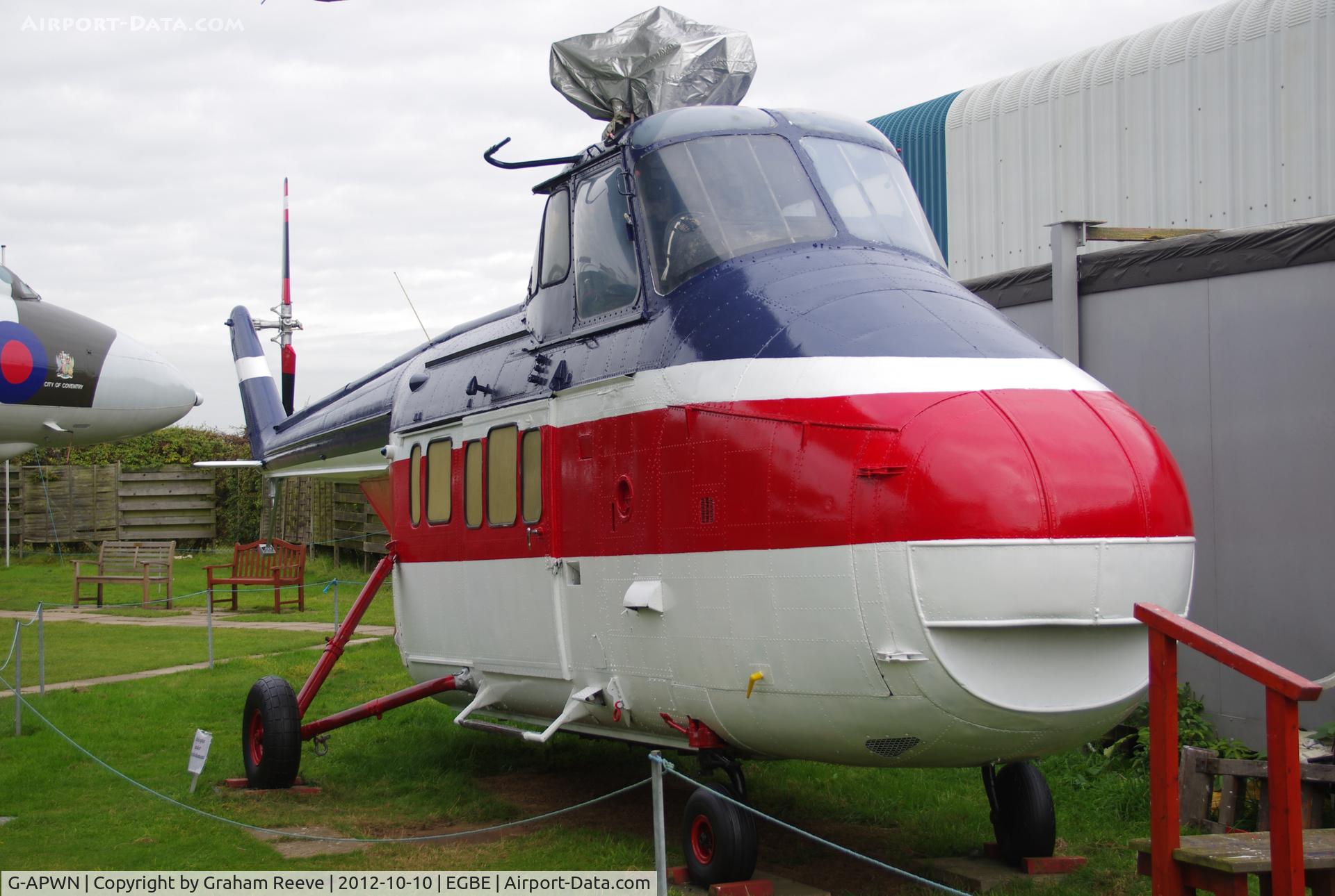 G-APWN, 1959 Westland S.55 Whirlwind Series 3 C/N WA298, Preserved at the Midland Air Museum.