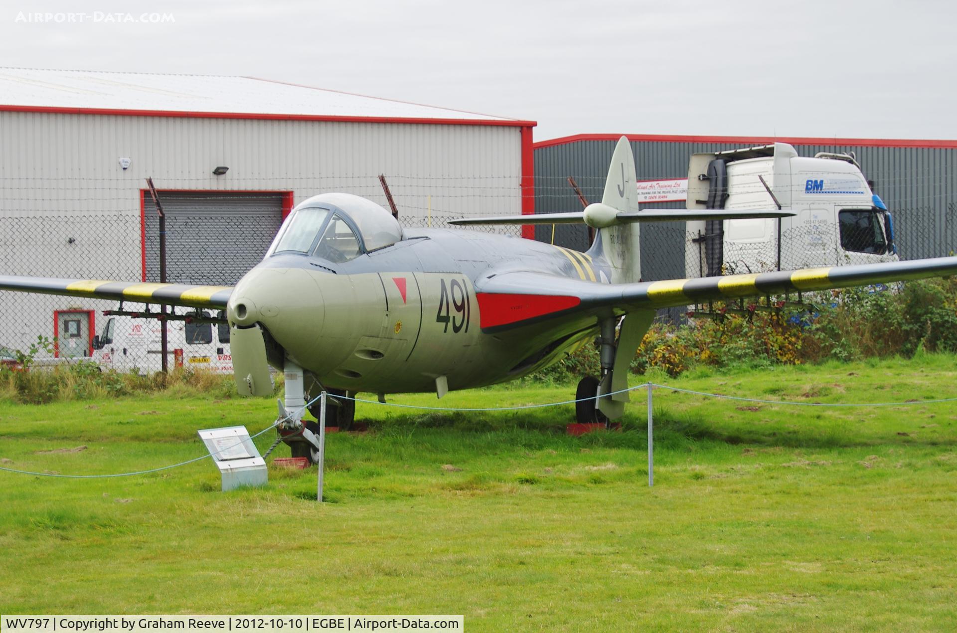 WV797, Hawker Sea Hawk FGA.6 C/N 6058, Preserved at the Midland Air Museum.