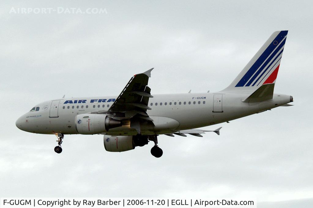 F-GUGM, 2006 Airbus A318-111 C/N 2750, Airbus A318-111 [2750] (Air France) Heathrow~G 20/11/2006