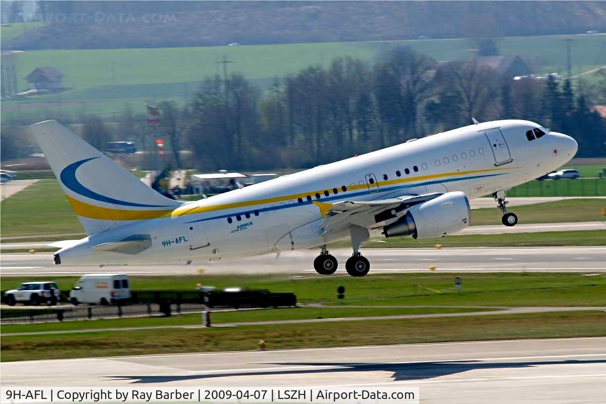 9H-AFL, 2008 Airbus ACJ318 (A318-112/CJ) C/N 3363, Airbus A318-112CJ [3363] (Comlux Aviation Malta) Zurich~HB 07/04/2009