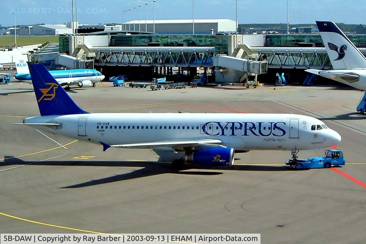 5B-DAW, 1989 Airbus A320-231 C/N 038, 5B-DAW Airbus A320-231 [0038] (Cyprus Airways) Schiphol~PH 13/09/2003