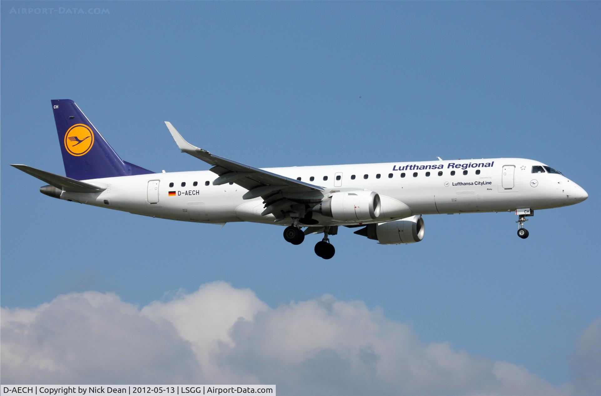 D-AECH, 2010 Embraer 190LR (ERJ-190-100LR) C/N 19000376, LSGG/GVA EBACE 2012
