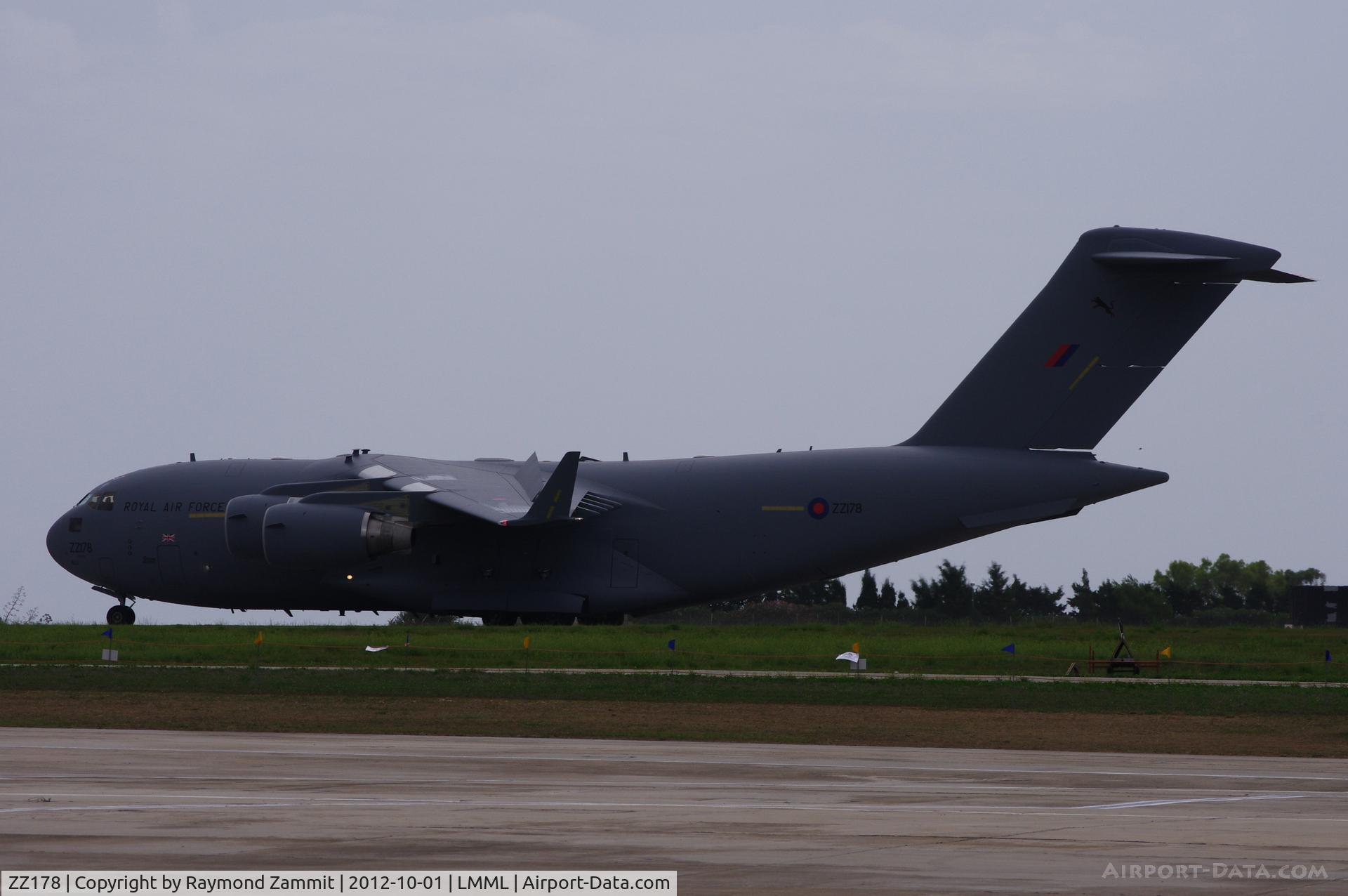 ZZ178, 2012 Boeing C-17A Globemaster III C/N F-245, C17 Globemaster ZZ178 of Royal Air Force taxying out for departure.
