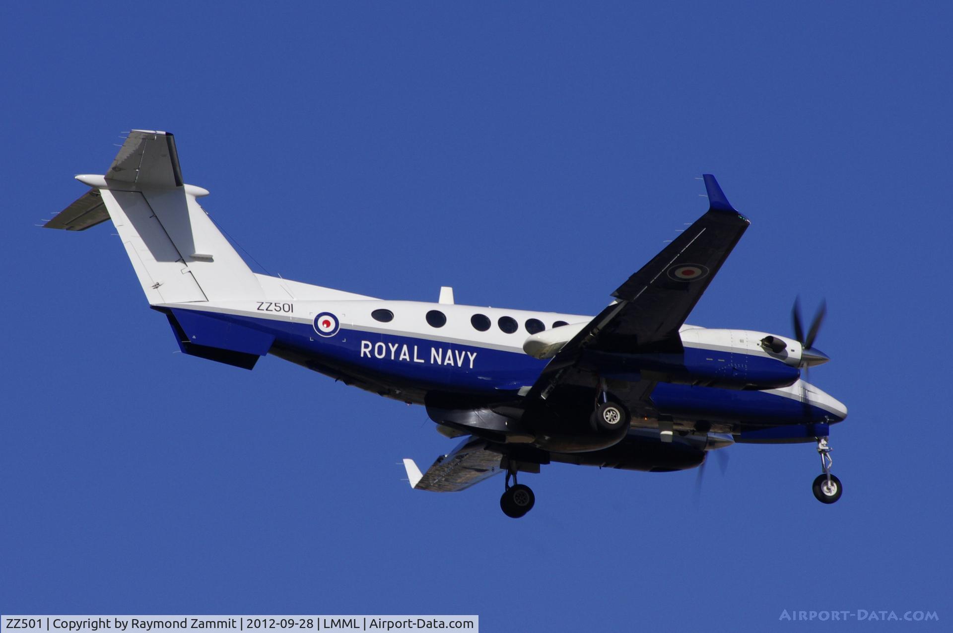 ZZ501, 2008 Hawker Beechcraft B350CER Avenger T1 C/N FL618, Beech 350 Avenger ZZ501 Royal Navy