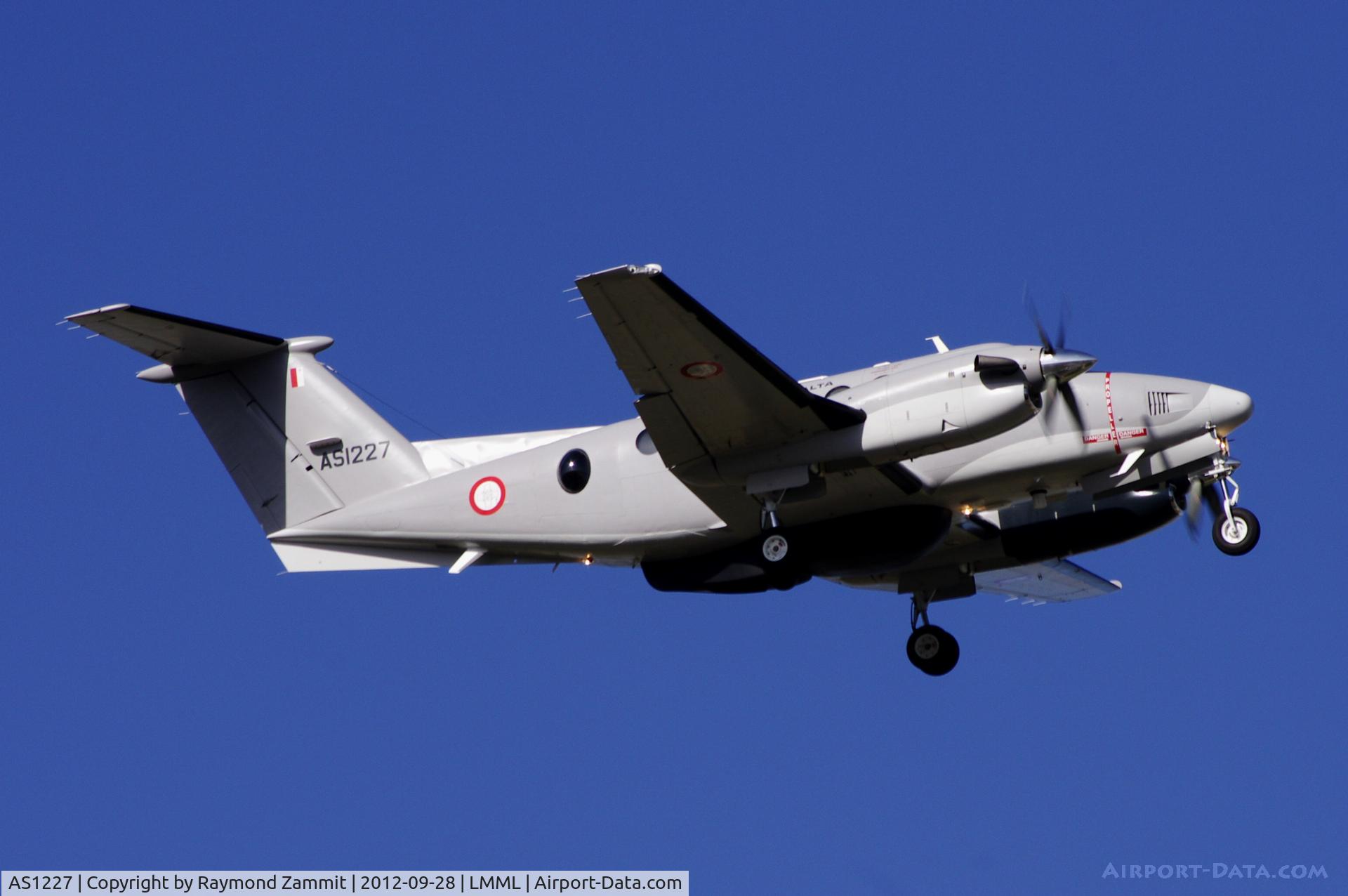 AS1227, 2010 Hawker Beechcraft B200 King Air C/N BB-2018, Beech B200 Kingair AS1227 Armed Forces of Malta.