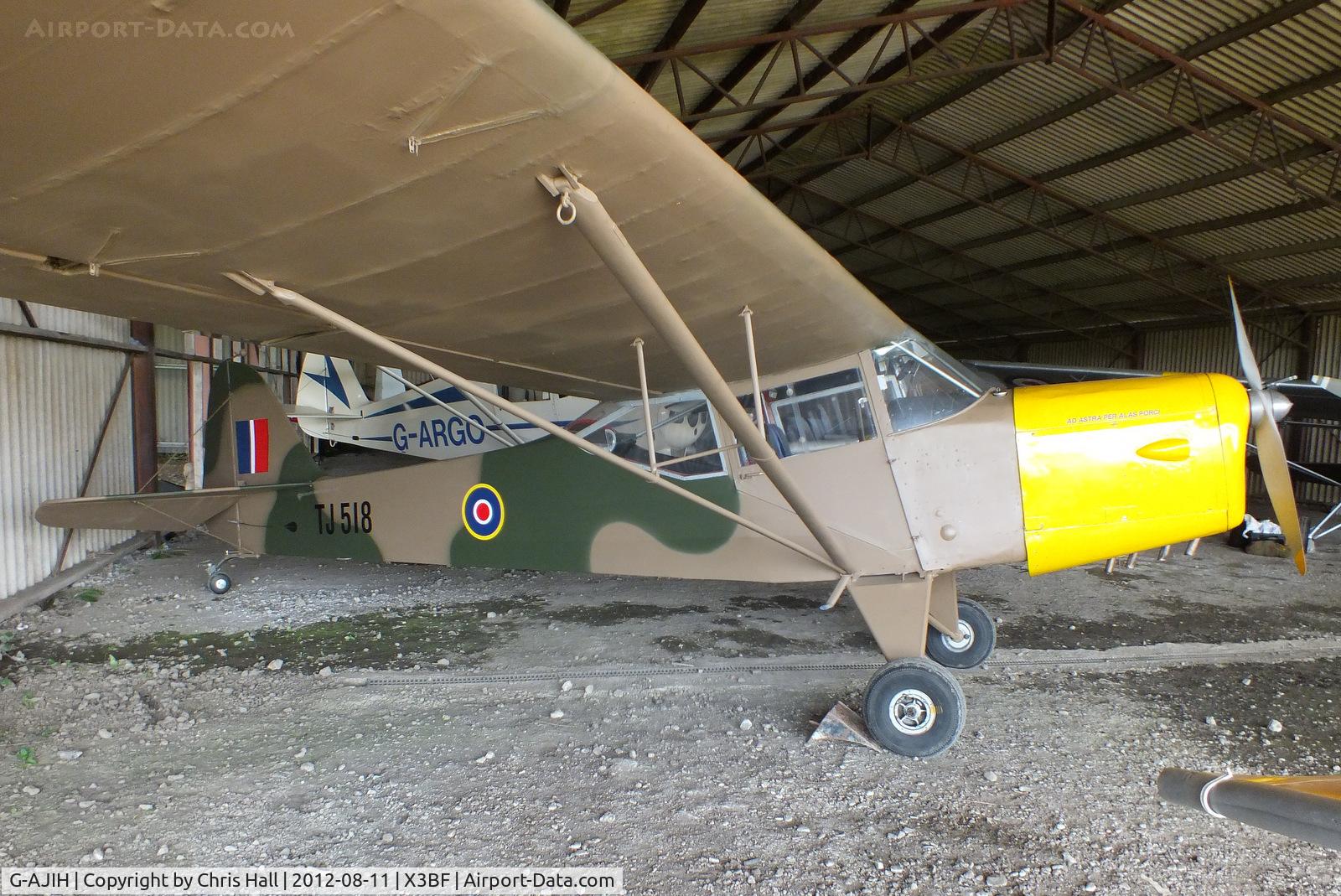G-AJIH, 1946 Auster J-1 Autocrat C/N 2318, With a new owner and in a new colour scheme and wearing the false marking TJ518. The original TJ518 was written off in Buckeburg, Germany on 8th May 1946