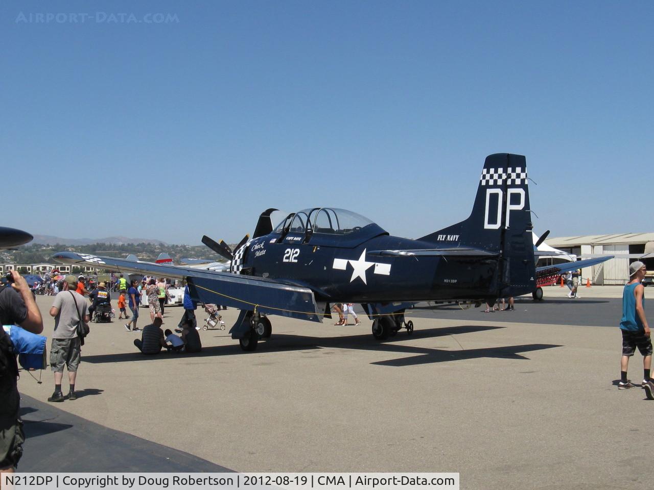 N212DP, 1949 North American T-28A Trojan C/N 159-128, 1949 North American T-28A TROJAN 'Checkmate', Wright R-1300 800 Hp, in Navy blue, unusual as USN rejected A model for higher horsepower & other changes in the -B, -C models.
