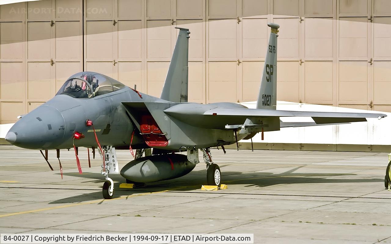 84-0027, 1984 McDonnell Douglas F-15C Eagle C/N 0938/C330, static display
