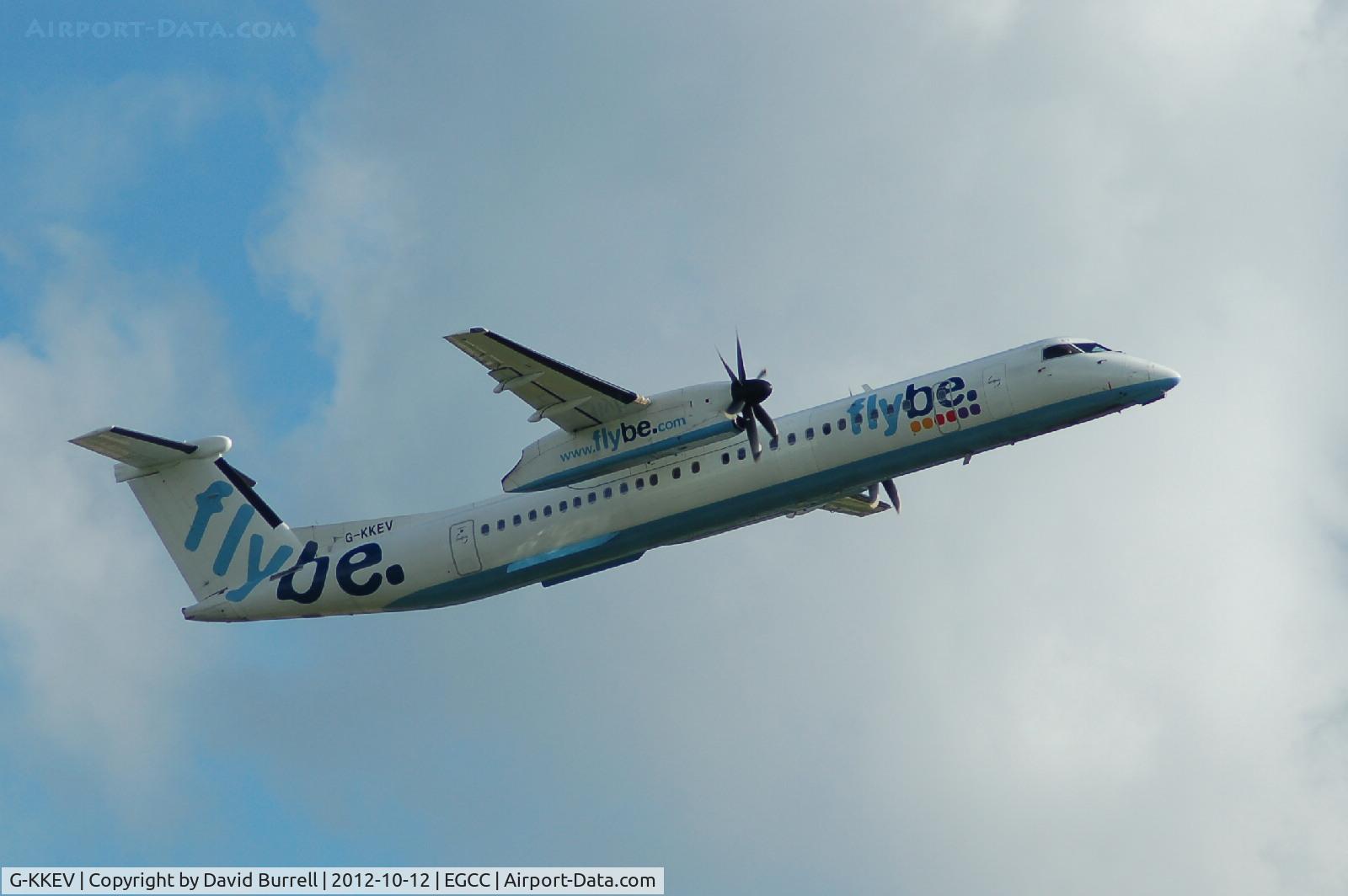 G-KKEV, 2008 De Havilland Canada DHC-8-402Q Dash 8 C/N 4201, Flybe De Davilland Canada DHC-8-402Q G-KKEV taking off from Manchester Airport.