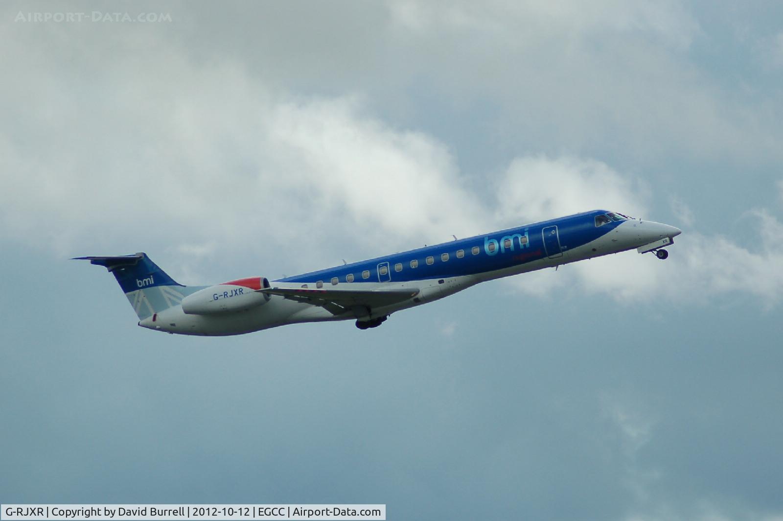 G-RJXR, 1998 Embraer EMB-145EP (ERJ-145EP) C/N 145070, BMI Embraer EMB-145EP taking off from Manchester Airport.