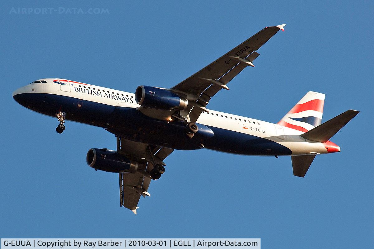 G-EUUA, 2001 Airbus A320-232 C/N 1661, Airbus A320-232 [1661] (British Airways) Home~G 01/03/2010