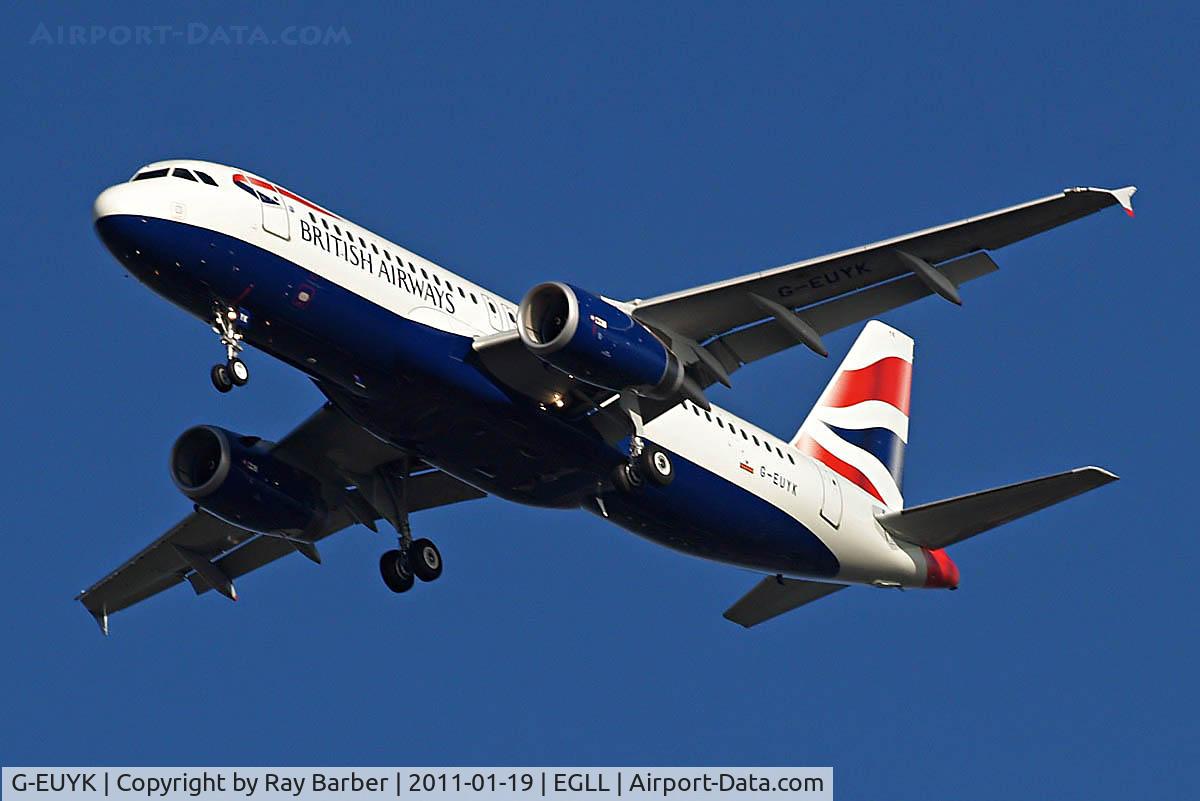 G-EUYK, 2010 Airbus A320-232 C/N 4551, Airbus A320-232 [4551] (British Airways) Home~G 19/01/2011