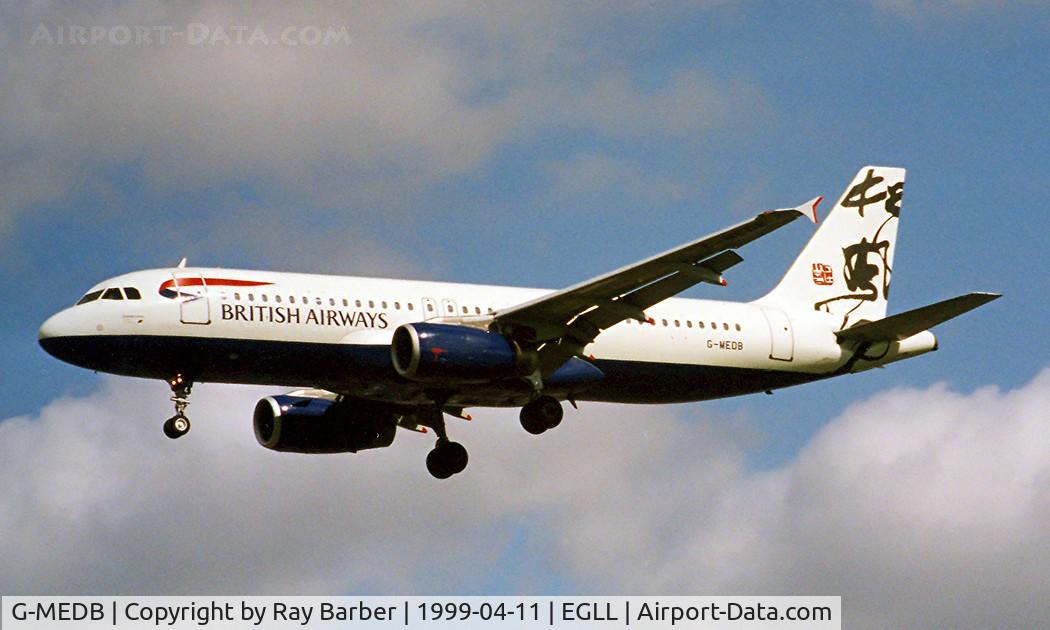 G-MEDB, 1992 Airbus A320-231 C/N 376, Airbus A320-231 [0376] (British Mediterranean) Heathrow~G 11/04/1999