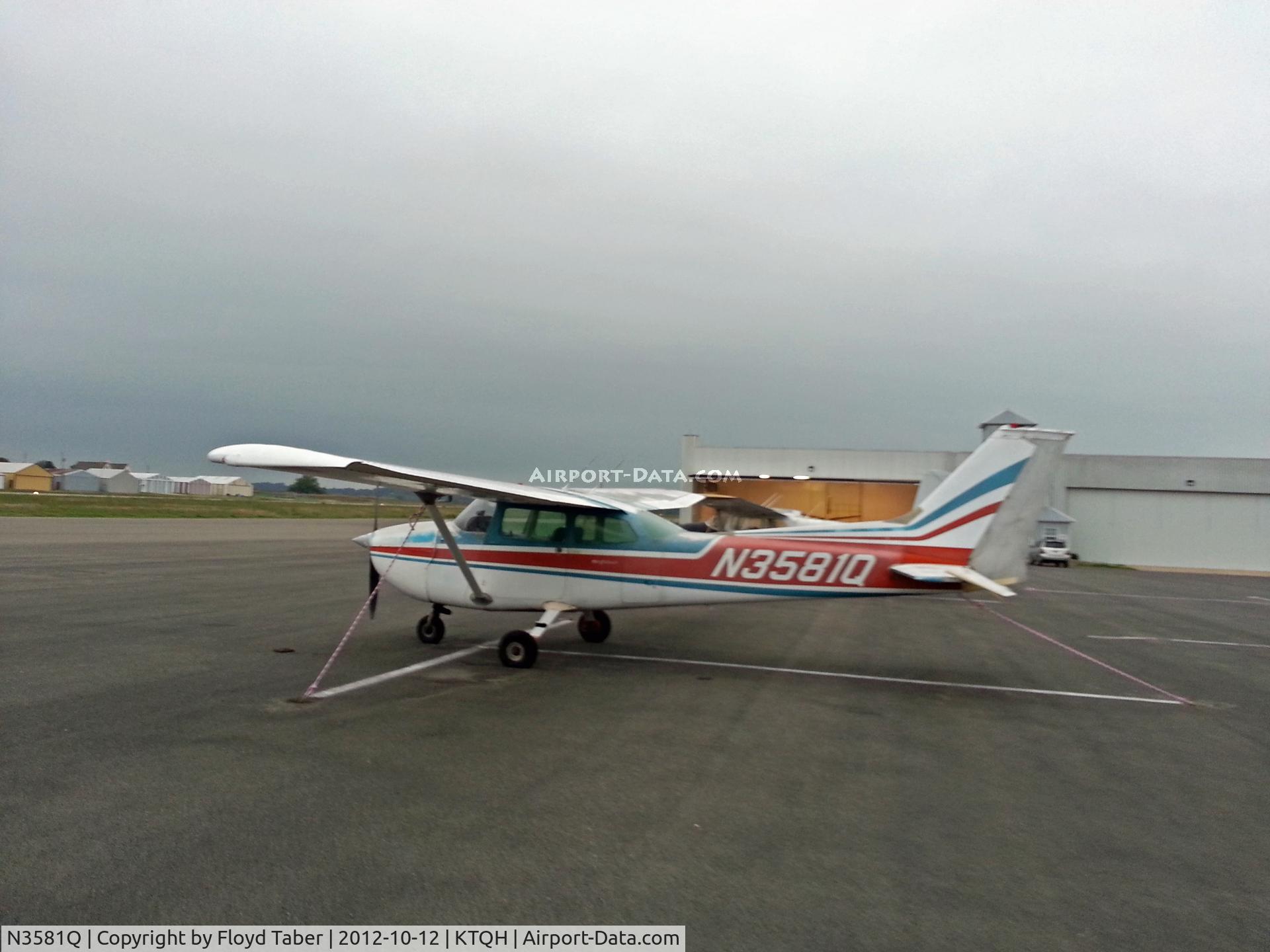 N3581Q, 1973 Cessna 172M C/N 17261681, Sitting on the ramp at Tahlequah