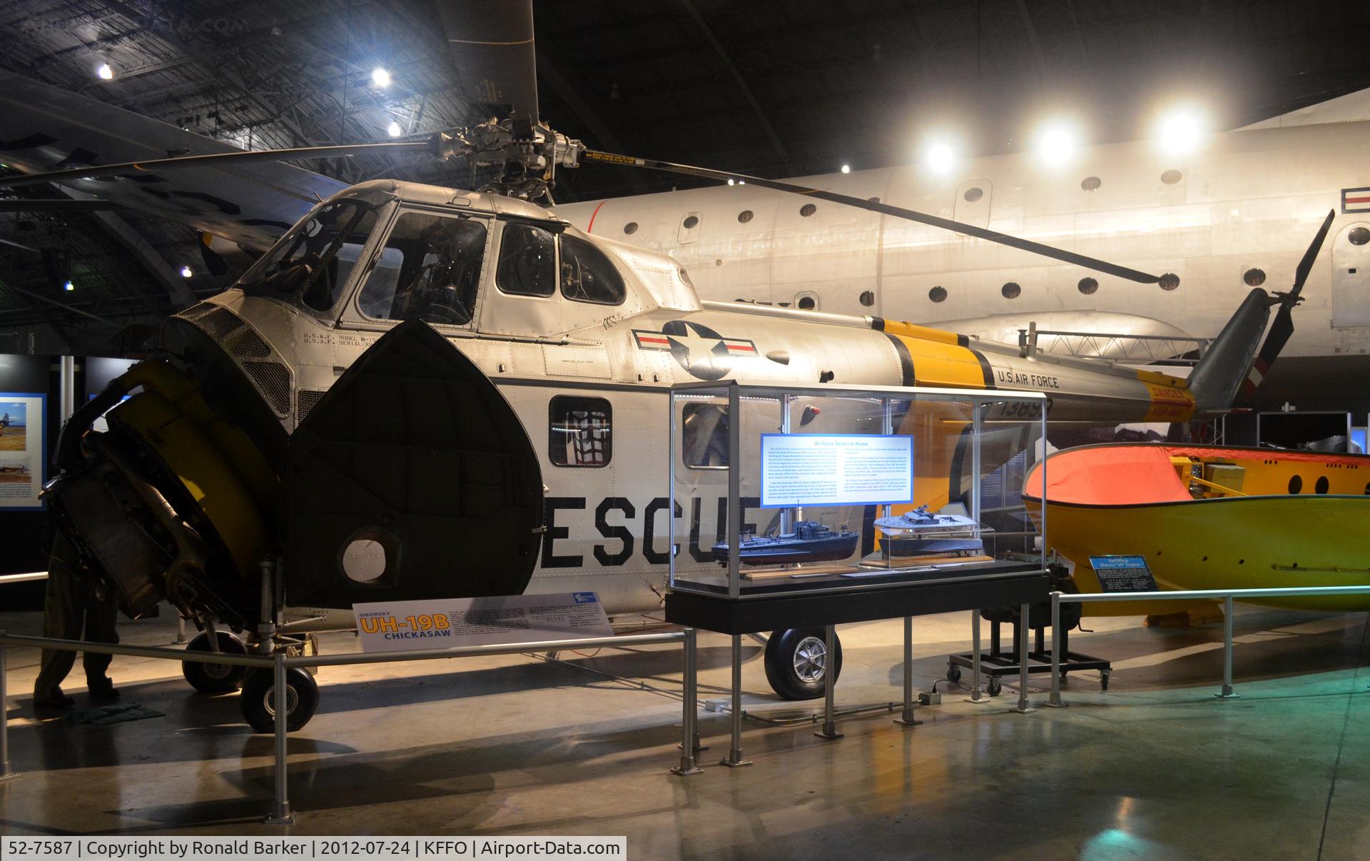 52-7587, 1952 Sikorsky H-19B Chickasaw C/N 55734, AF Museum shown as 13893