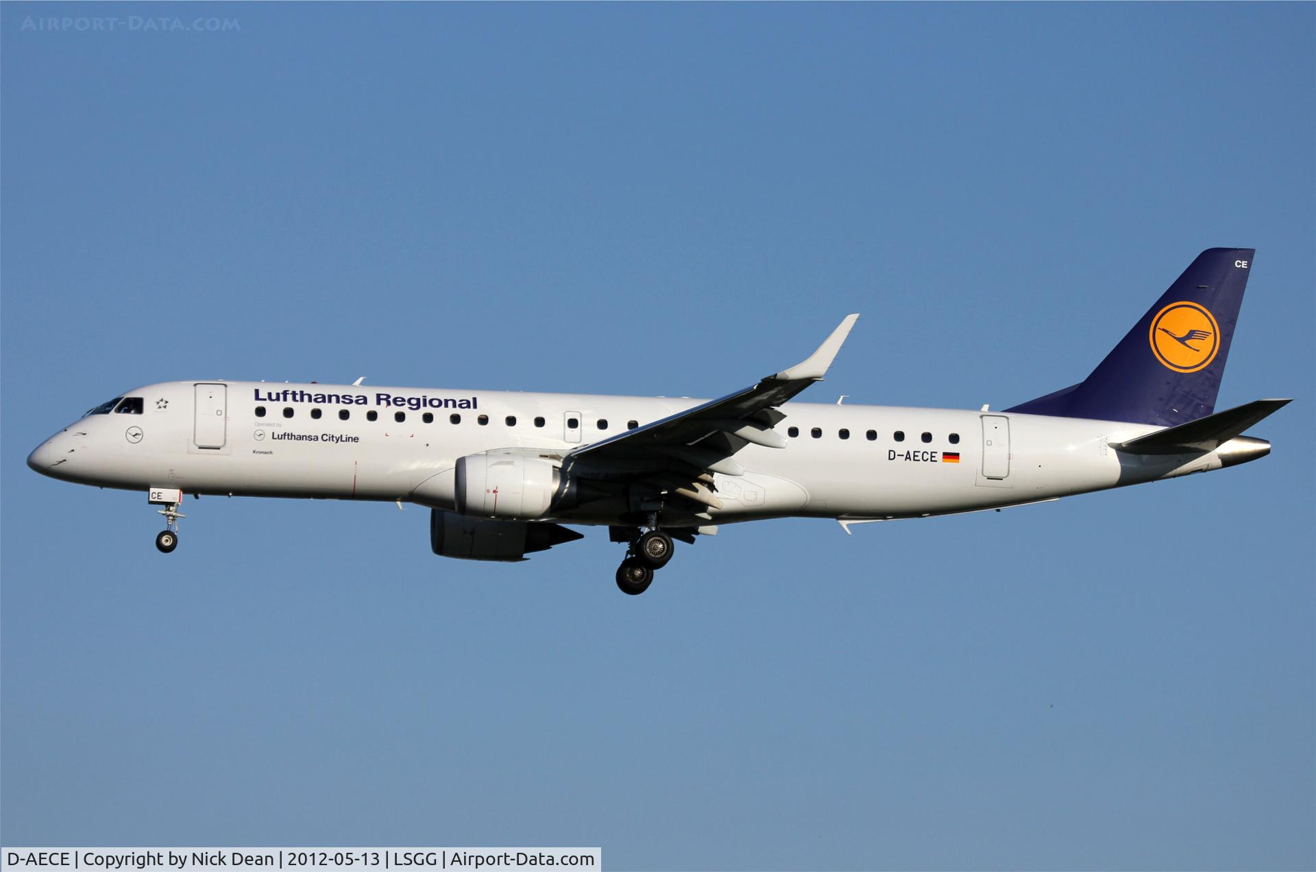 D-AECE, 2010 Embraer 190LR (ERJ-190-100LR) C/N 19000341, LSGG/GVA EBACE 2012