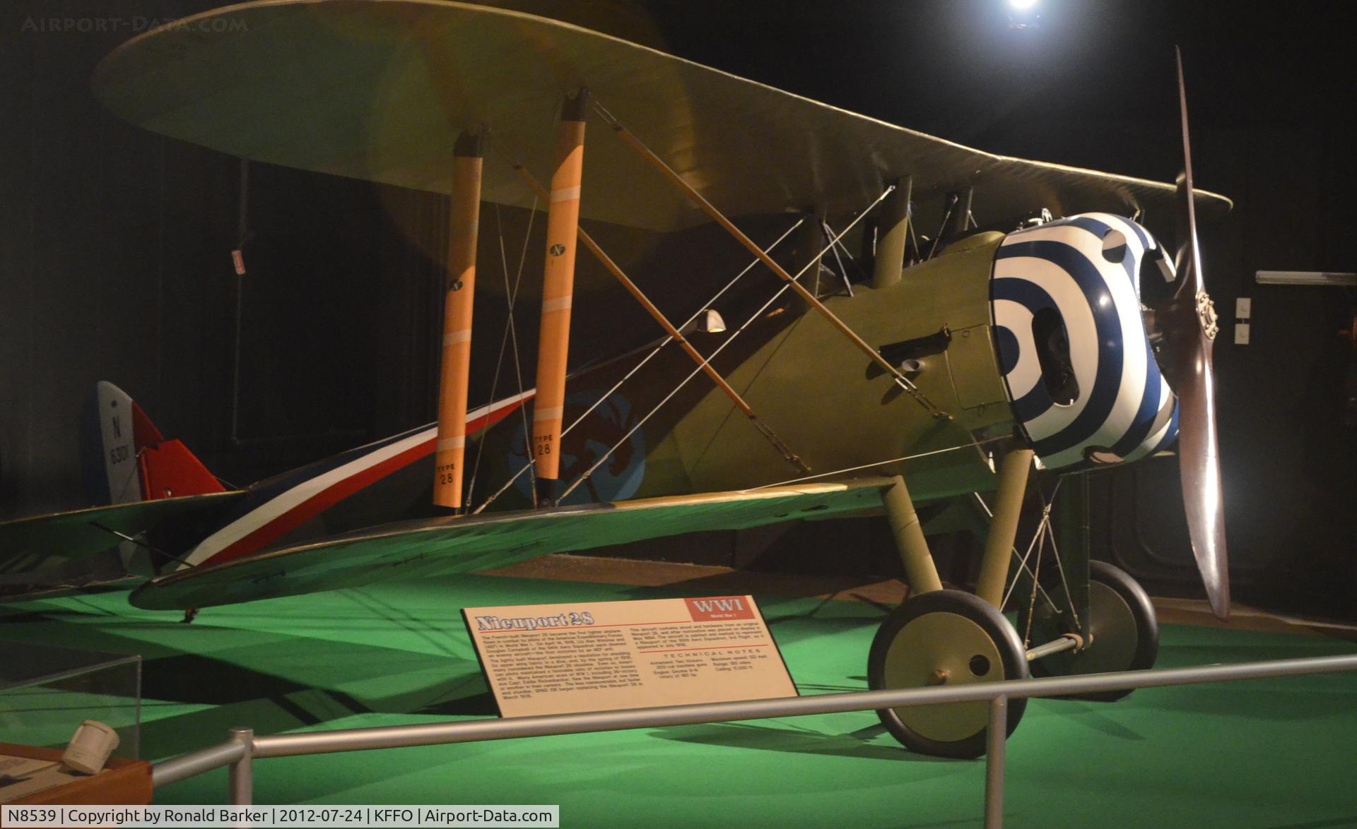 N8539, Nieuport 28 C.1 Replica C/N 7171-2-19, Nieuport 28