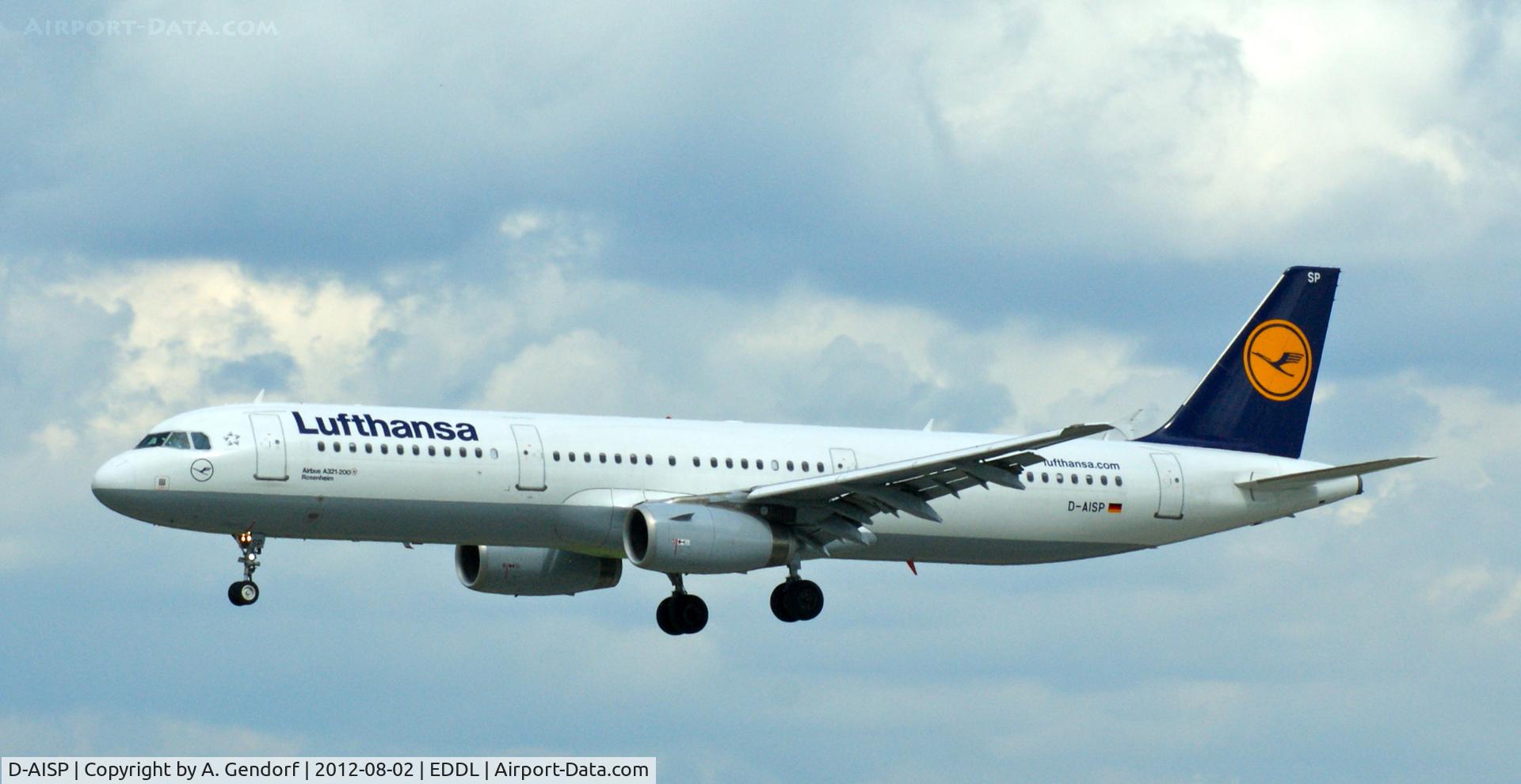 D-AISP, 2009 Airbus A321-231 C/N 3864, Lufthansa, seen here on short finals Rwy23L at Düsseldorf Int´l (EDDL)