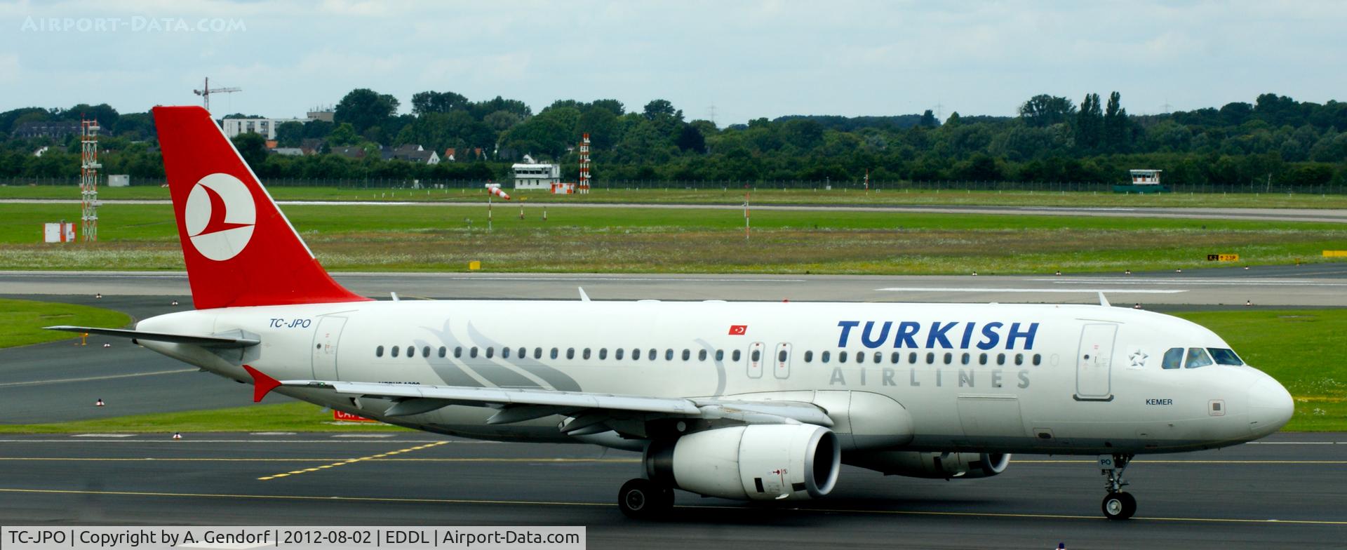 TC-JPO, 2008 Airbus A320-232 C/N 3567, Turkish Airlines, seen here while taxiing to the runway at Düsseldorf Int´l (EDDL)