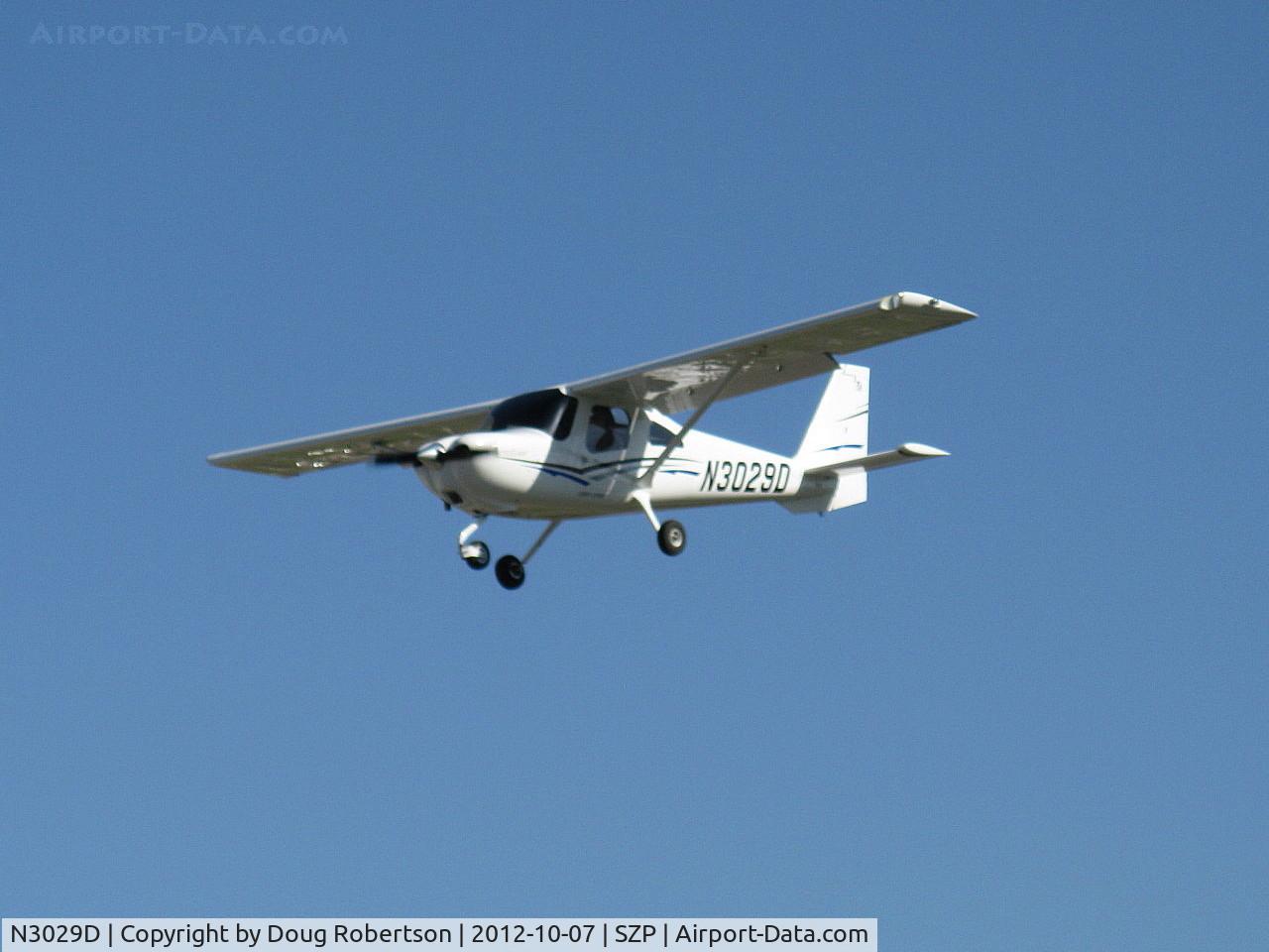 N3029D, 2011 Cessna 162 Skycatcher C/N 16200097, 2011 Cessna 162 SKYCATCHER LSA, Continental O-200-D lightweight 100 Hp, on final Rwy 22