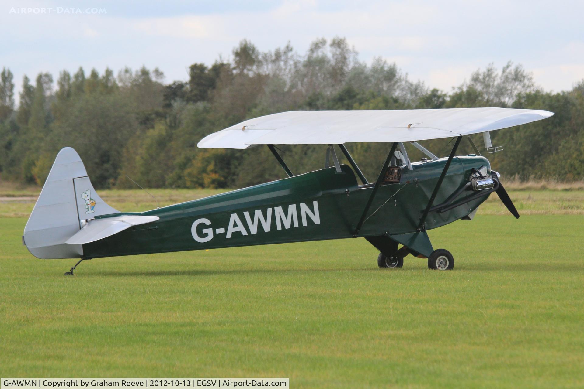 G-AWMN, 1987 Luton LA-4A Minor C/N PFA 827, Parked at Old Buckenham.