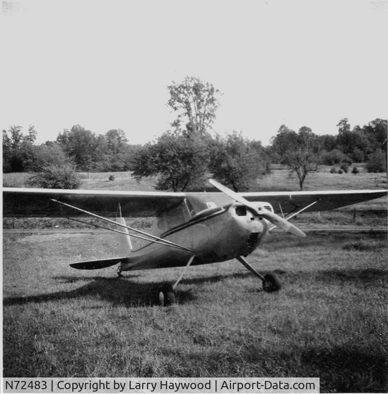 N72483, 1946 Cessna 140 C/N 9651, My dad owned this plane in 1951 and he flew from it from a grass strip on our farm in New Berlin NY